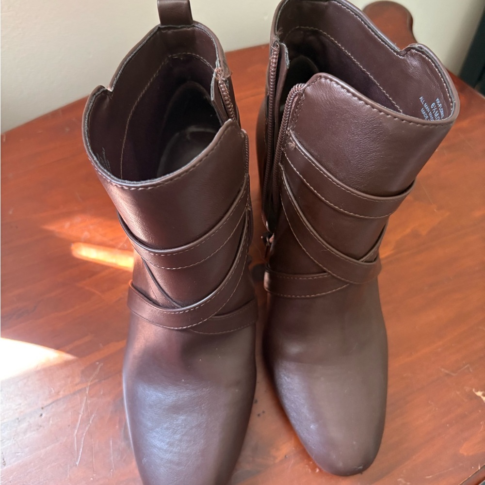 Brown Leather Ankle Boots